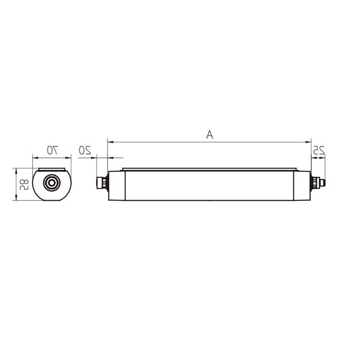 Power 20W, size A= 790mm x 70mm, MQAL-30-LDN, A70321